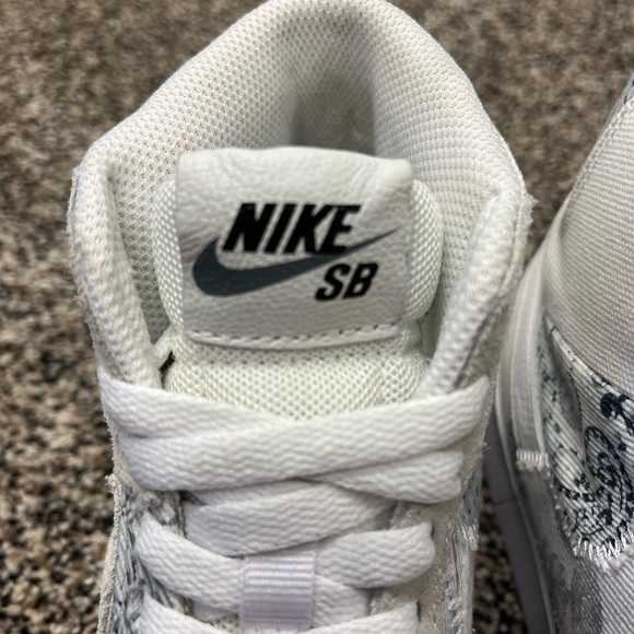 Nike Sb Zoom Blazer Mid Prm Athletic Shoes Mens Size 5 White Gray[DM0859-100] - Picture 2 of 5